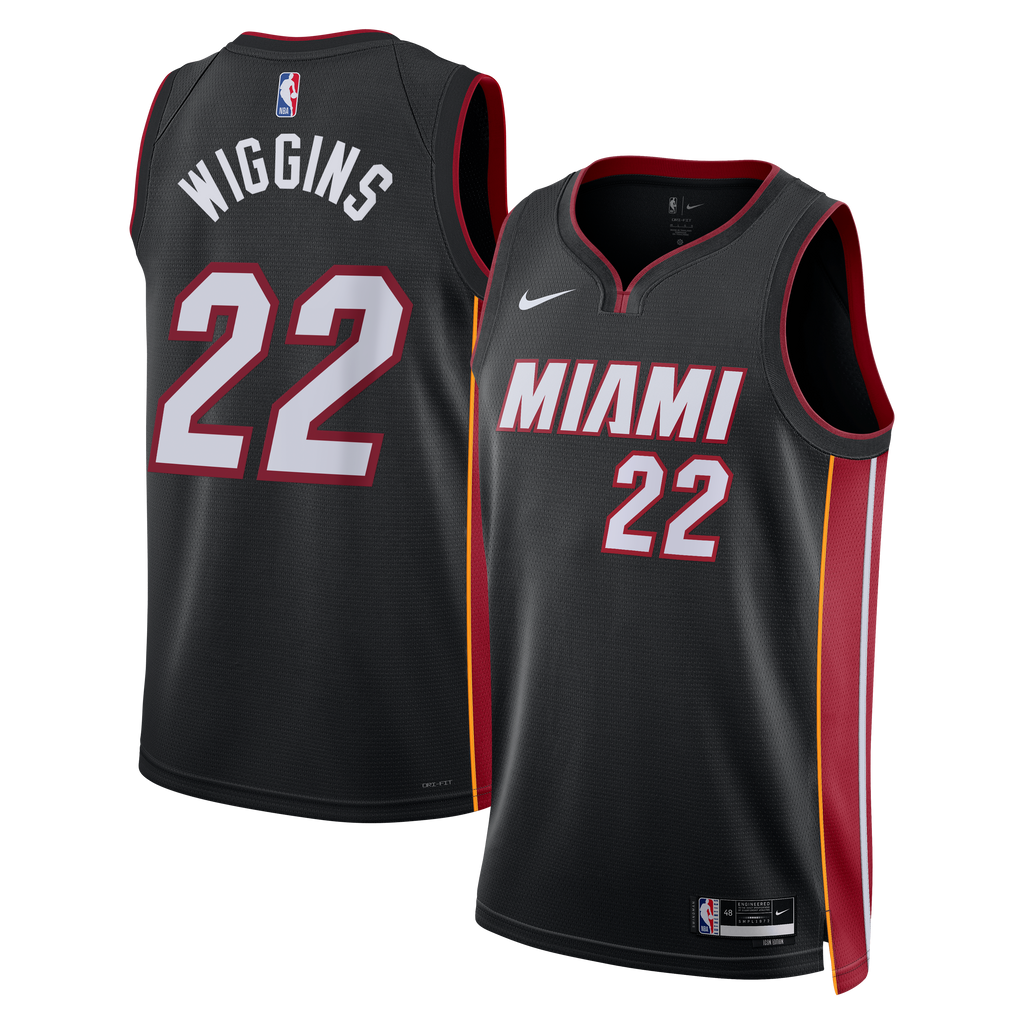 Miami Heat Icon Edition Swingman Jersey - Black - Andrew Wiggins - Unisex