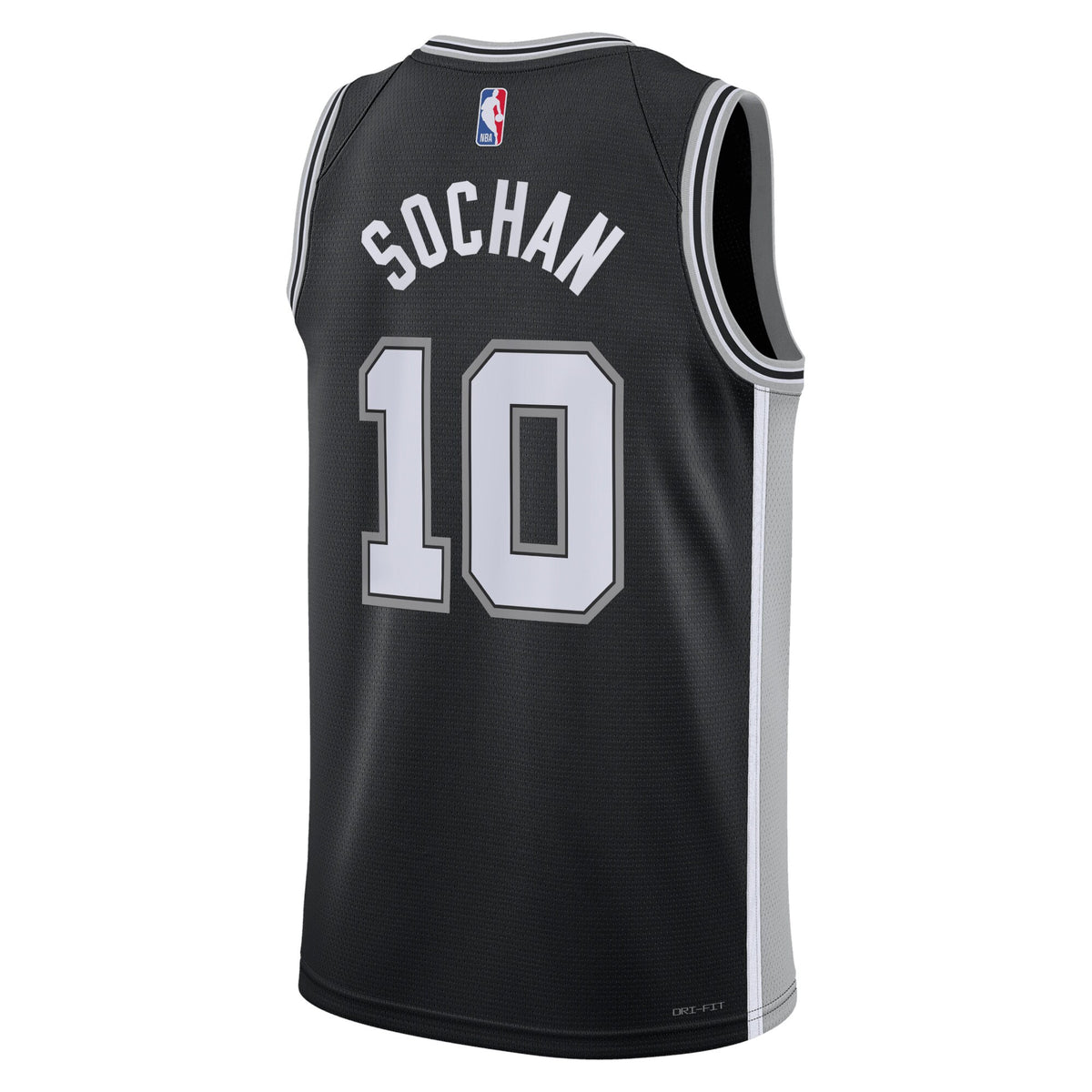 San Antonio Spurs Icon Edition Swingman Jersey - Black - Jeremy Sochan - Unisex