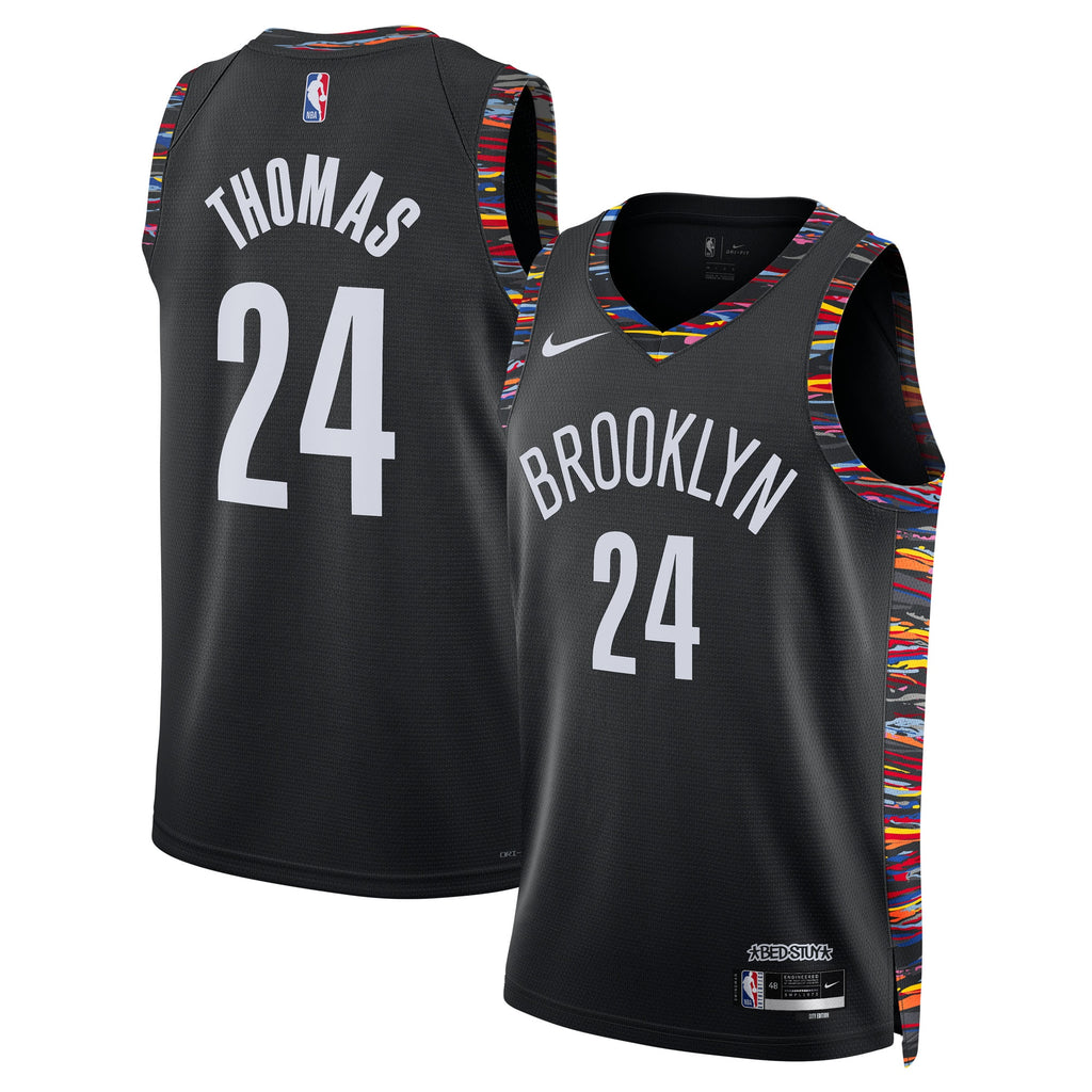 Brooklyn Nets 2025/26 City Edition Swingman Jersey - Black - Cam Thomas - Unisex