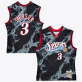 Philadelphia 76ers Allen Iverson 2000 Team Marble Swingman Jersey - Black