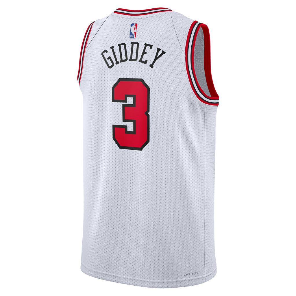 Chicago Bulls Association Edition Swingman Jersey - White - Josh Giddey - Unisex