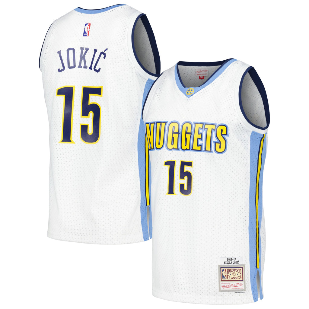 Men's Nikola Jokic White Denver Nuggets 2016/17 Throwback Swingman Jersey