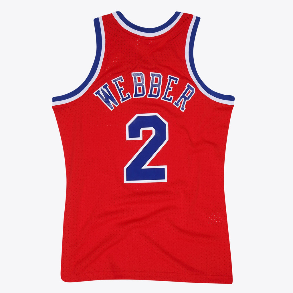 Washington Bullets Chris Webber 1994 Hardwood Classics Road Swingman Jersey - Scarlett - Mens