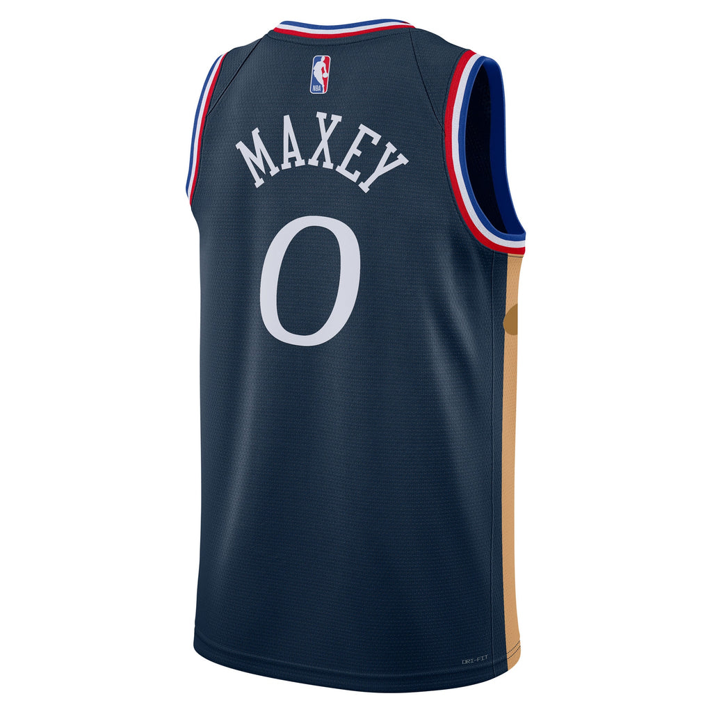 Philadelphia 76ers 2025/26 City Edition Swingman Jersey - Navy - Tyrese Maxey - Unisex