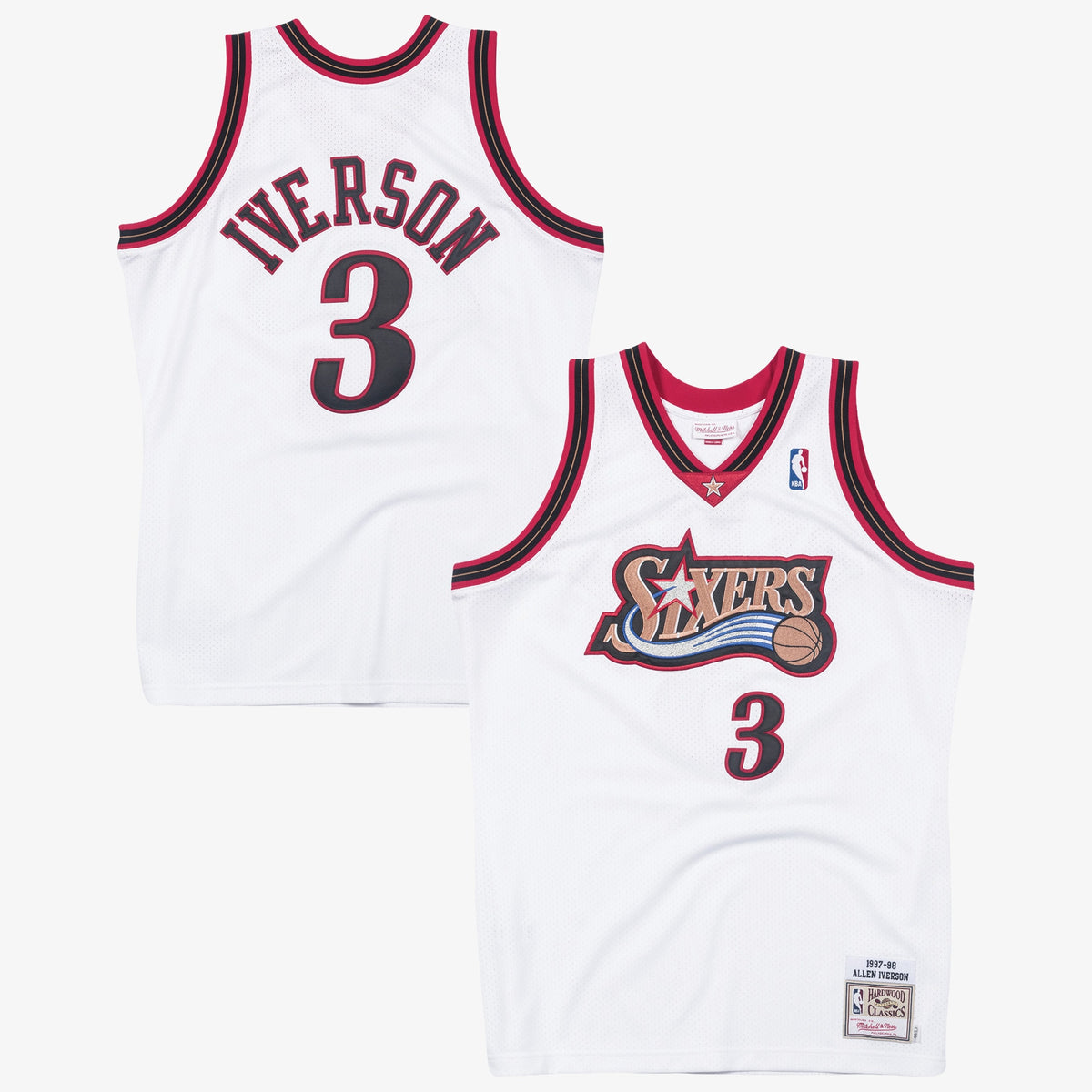 Philadelphia 76ers Allen Iverson 1997 Authentic Jersey - White