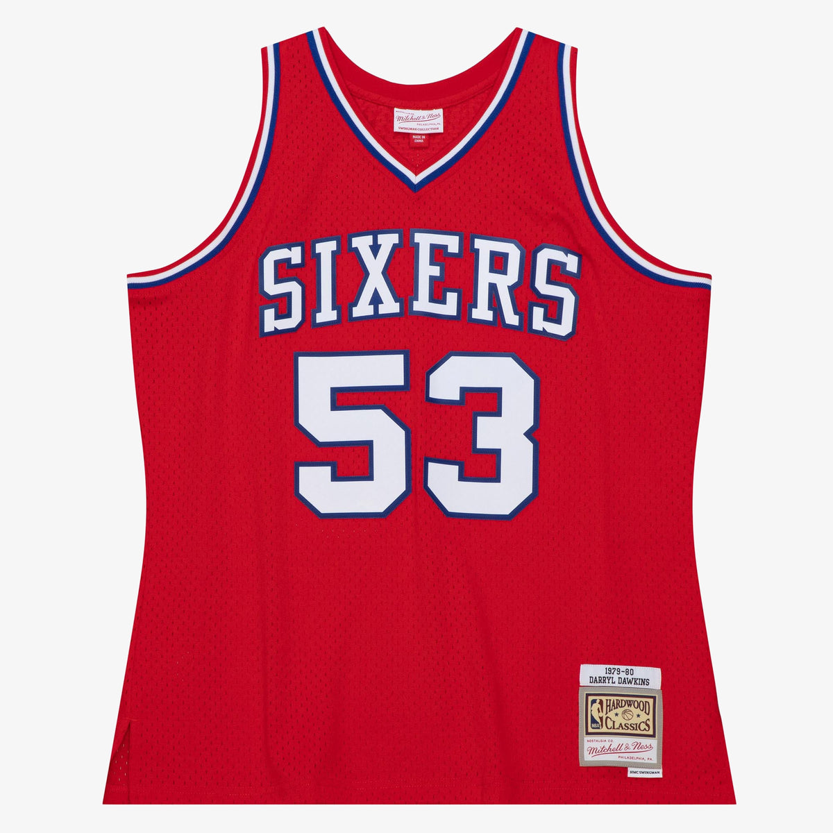 Philadelphia 76ers Darryl Dawkins 1979 Dark Authentic Jersey - University Red