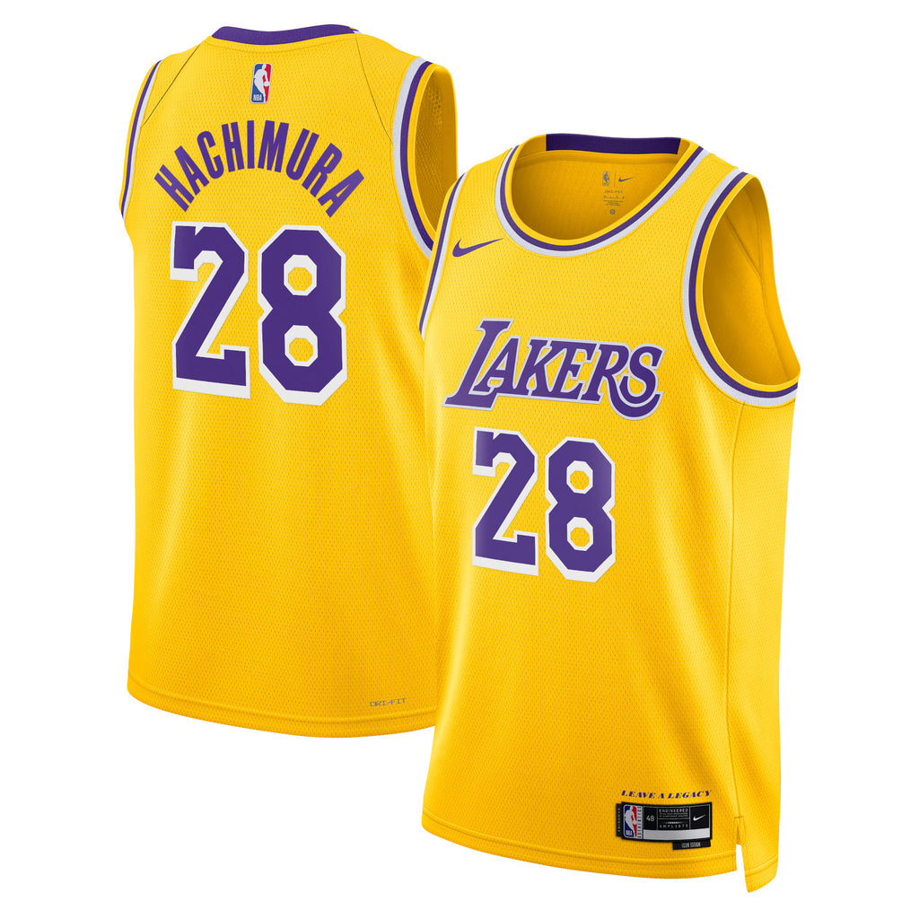 Los Angeles Lakers Icon Edition Swingman Jersey - Gold - Rui Hachimura - Unisex