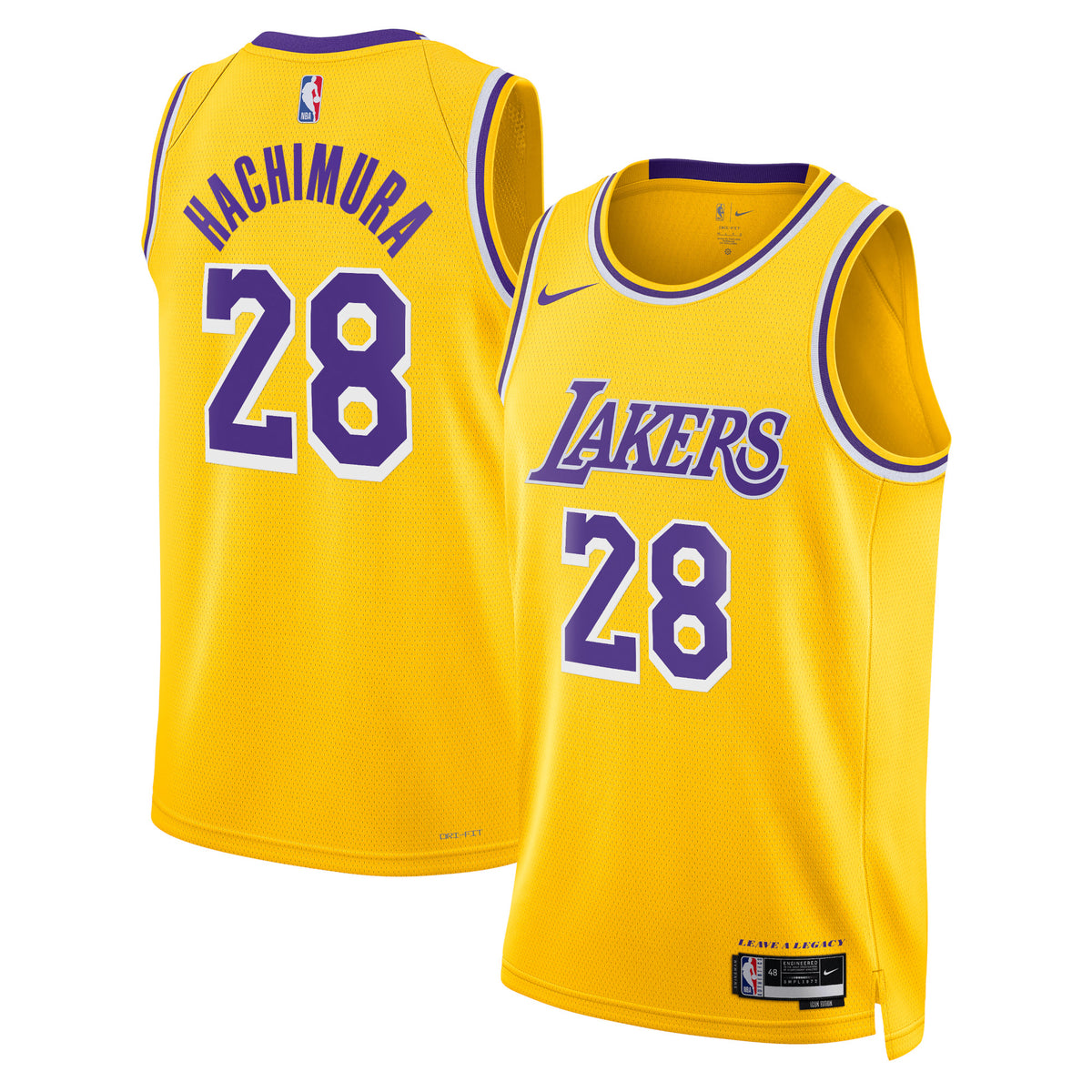 Los Angeles Lakers Icon Edition Swingman Jersey - Gold - Rui Hachimura - Unisex