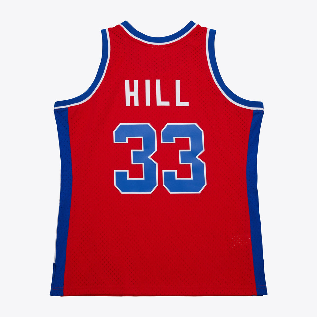 Detroit Pistons Grant Hill 1994 Dark Authentic Jersey - Red