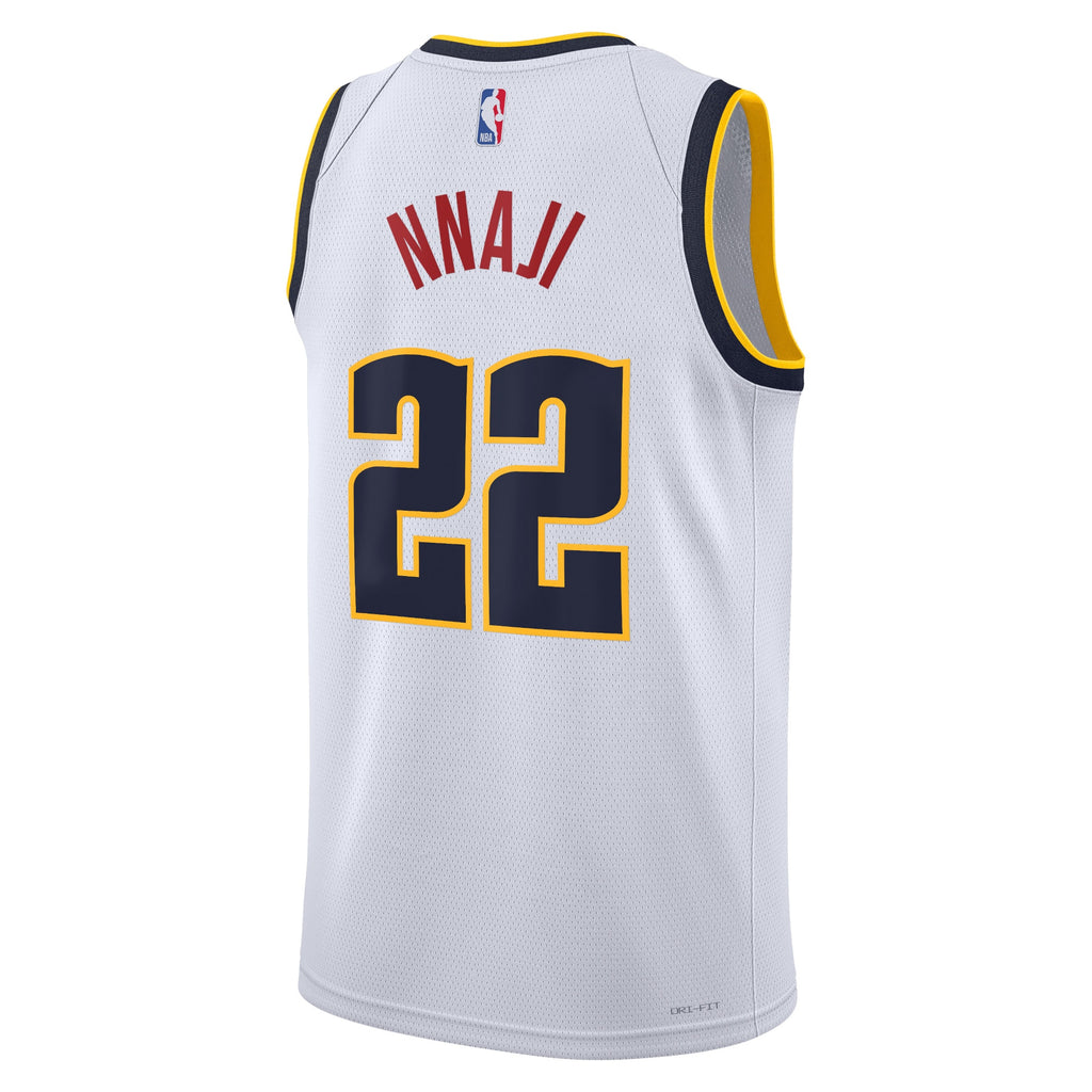 Denver Nuggets Association Edition Swingman Jersey - White - Zeke Nnaji - Unisex