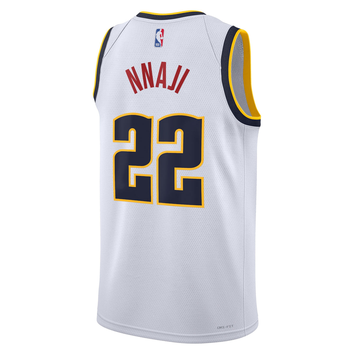 Denver Nuggets Association Edition Swingman Jersey - White - Zeke Nnaji - Unisex