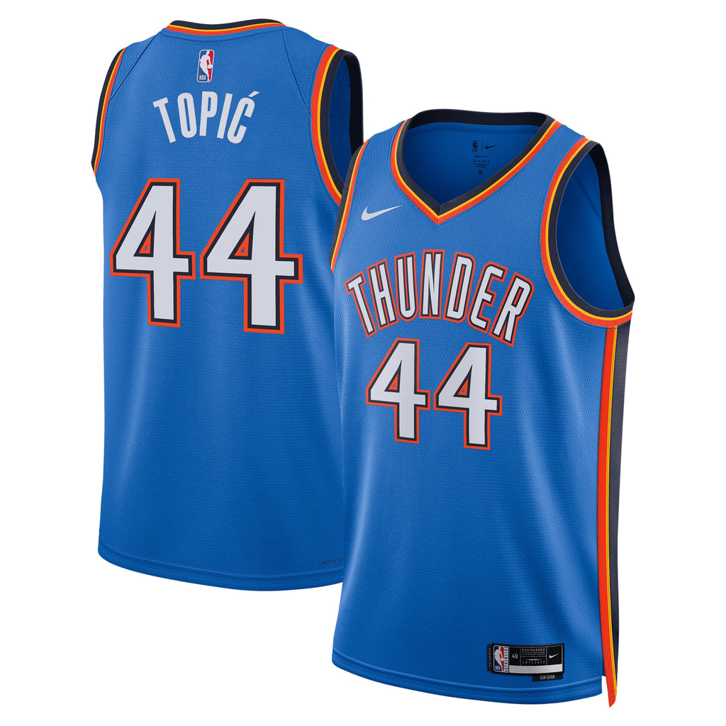 Oklahoma City Thunder Icon Swingman Jersey - Blue - Nikola Topić - Unisex