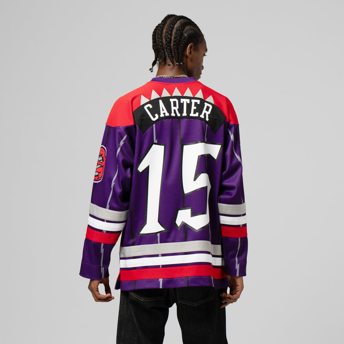 Unisex Vince Carter Purple Toronto Raptors Maxxed Out Fashion Hockey Jersey
