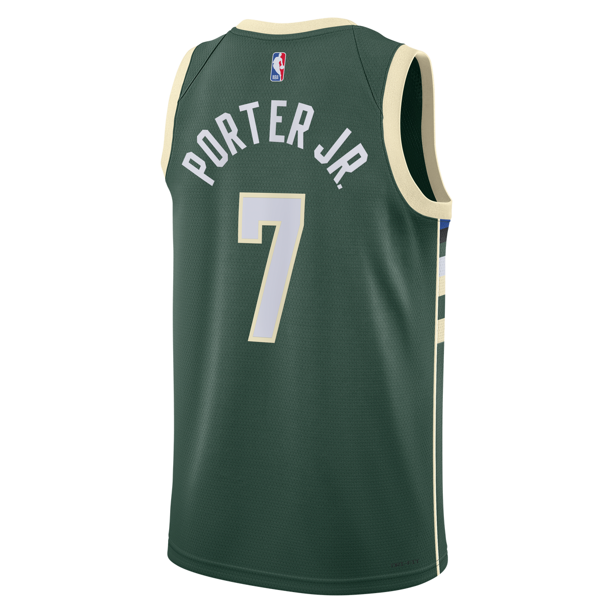 Milwaukee Bucks Icon Edition Swingman Jersey - Hunter Green - Kevin Porter Jr. - Unisex