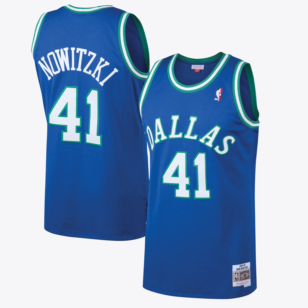 Dallas Mavericks Dirk Nowitzki 1998 Hardwood Classics Road Swingman Jersey - Royal - Mens