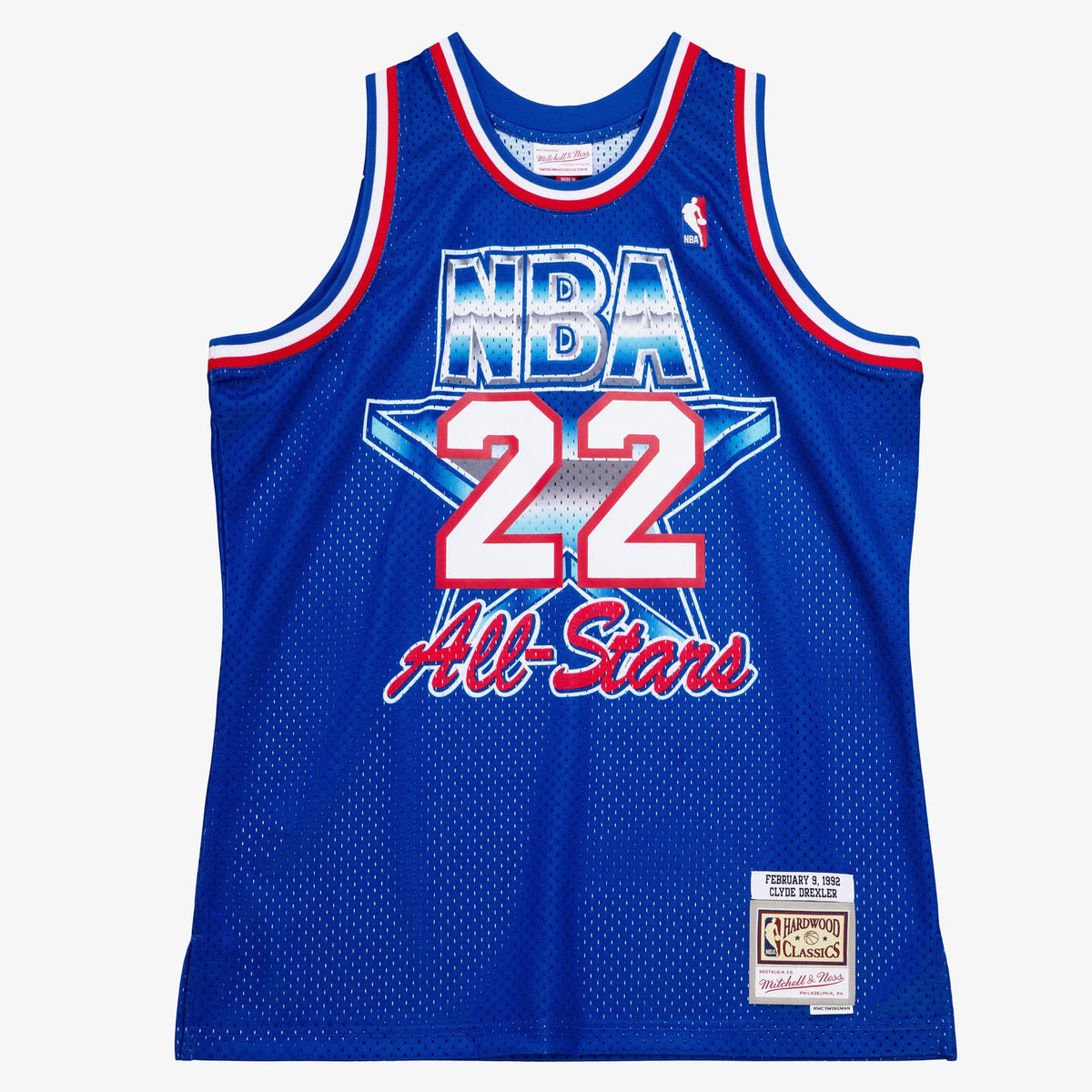 NBA Clyde Drexler 1992 All-Star West Authentic Jersey - Royal Blue