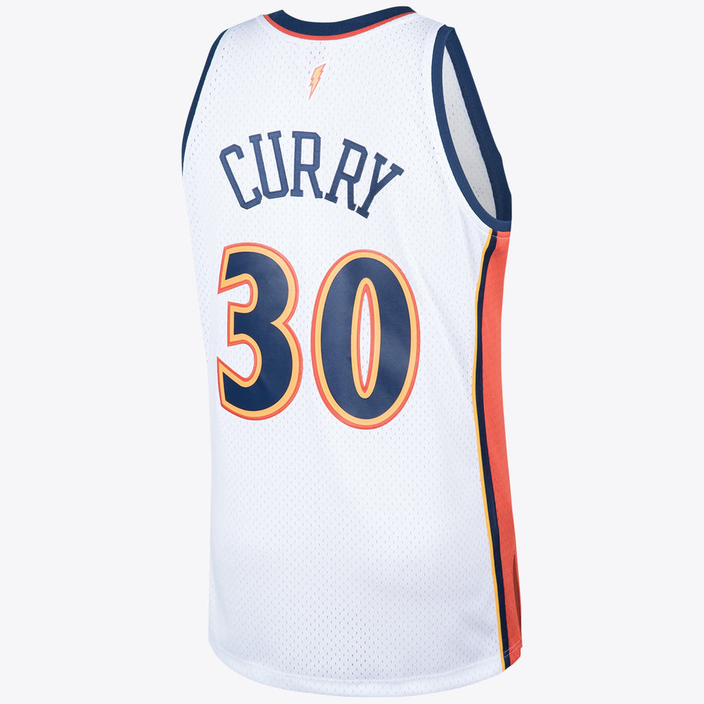 Golden State Warriors 2009 Steph Curry Hardwood Classics Home Swingman Jersey - White - Mens