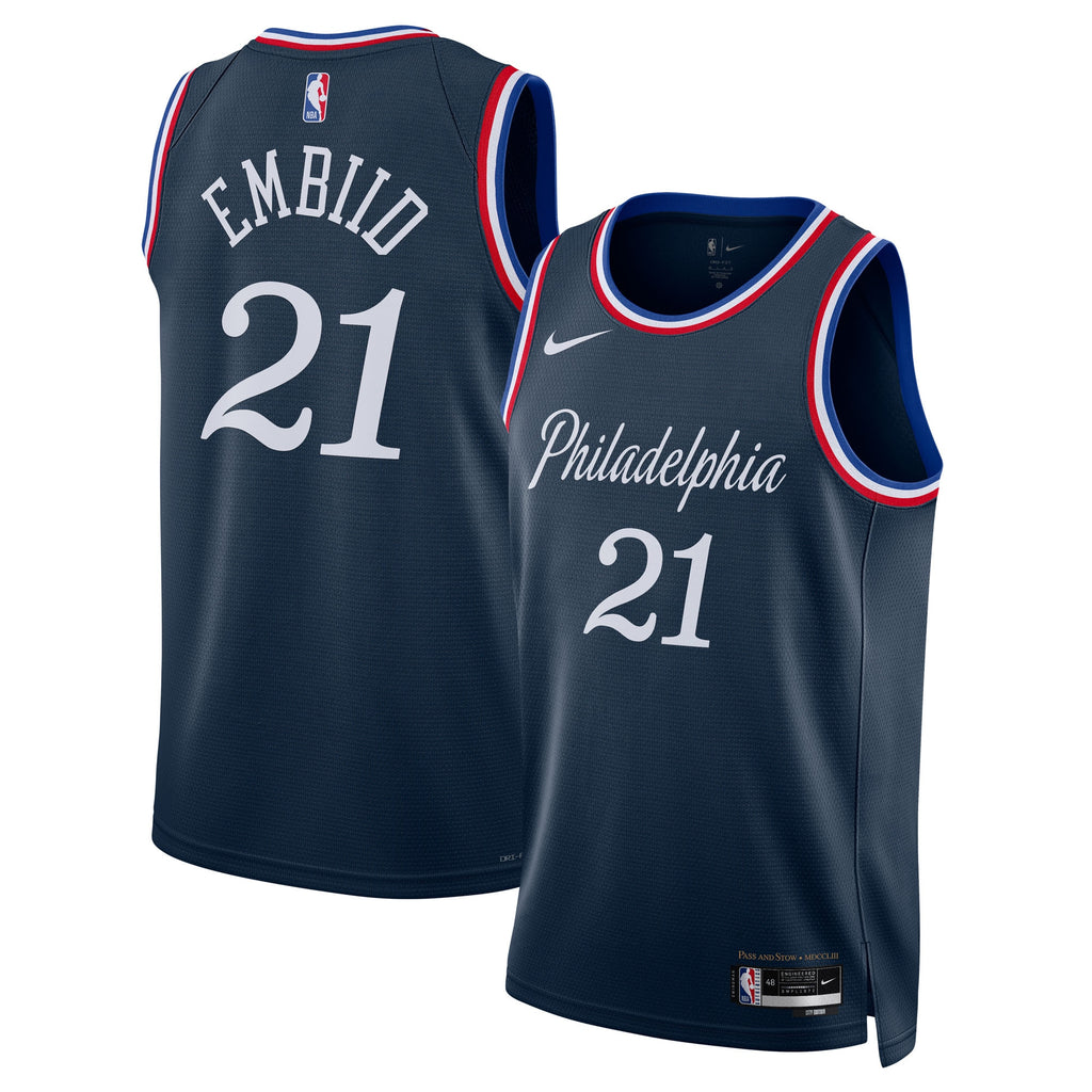 Philadelphia 76ers 2025/26 City Edition Swingman Jersey - Navy - Joel Embiid - Unisex