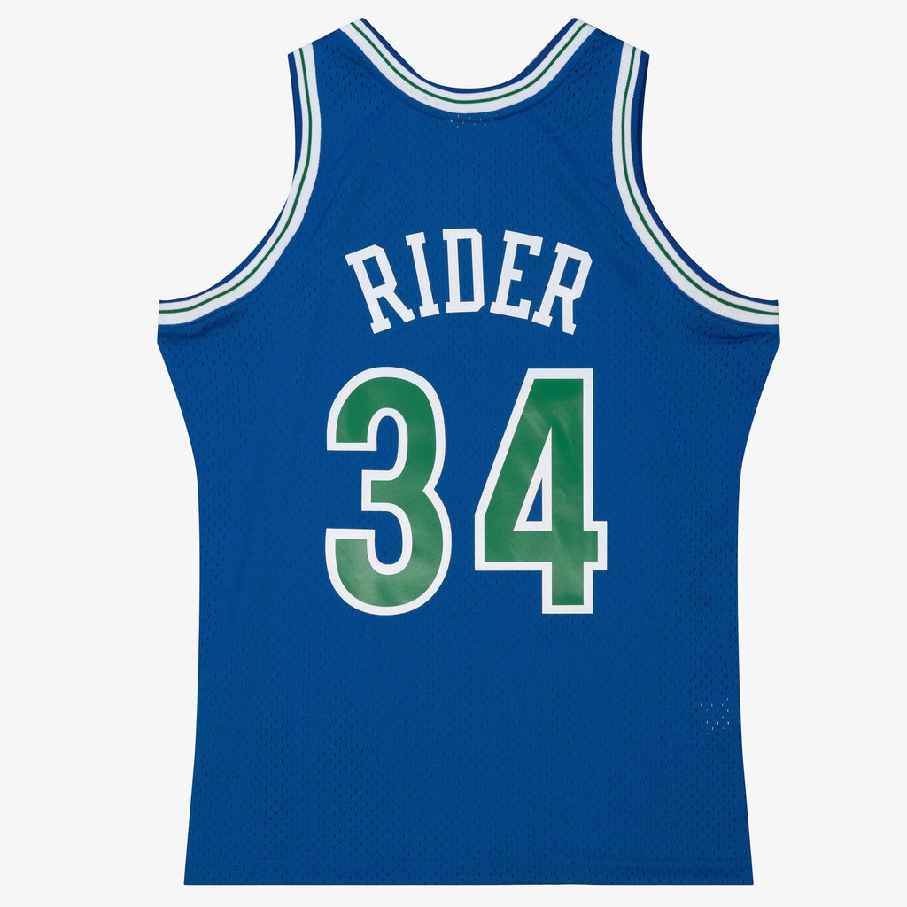 Minnesota Timberwolves Isaiah Rider Jr 1993 Dark Authentic Jersey - Midnight Blue