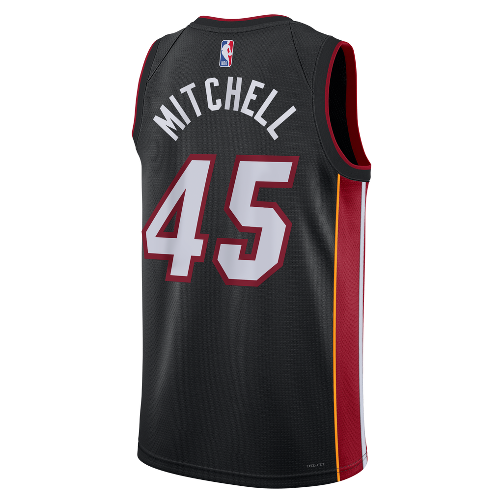 Miami Heat Icon Edition Swingman Jersey - Black - Davion Mitchell - Unisex