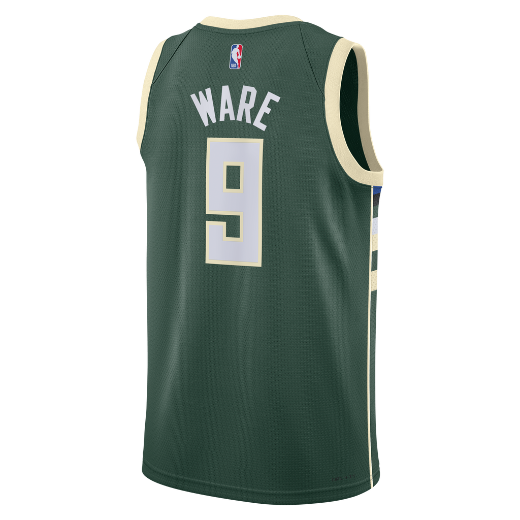 Milwaukee Bucks Icon Edition Swingman Jersey - White - Kel'el Ware - Unisex