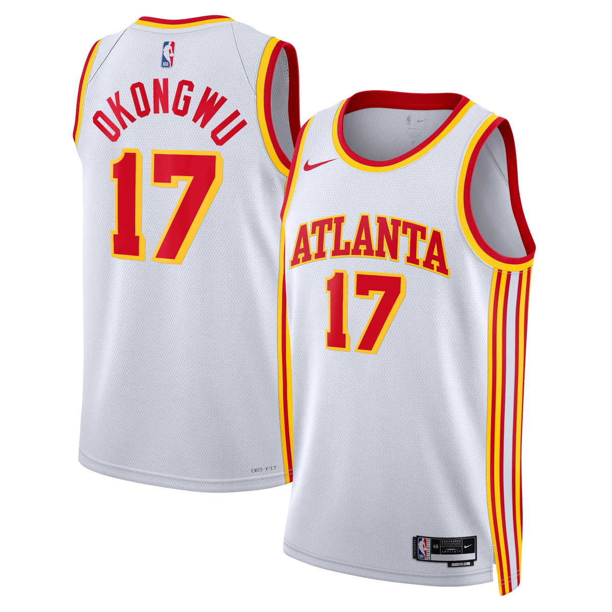 Atlanta Hawks Association Edition Swingman Jersey - White - Onyeka Okongwu - Unisex