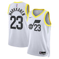 Utah Jazz Association Edition Swingman Jersey - White - Lauri Markkanen - Unisex