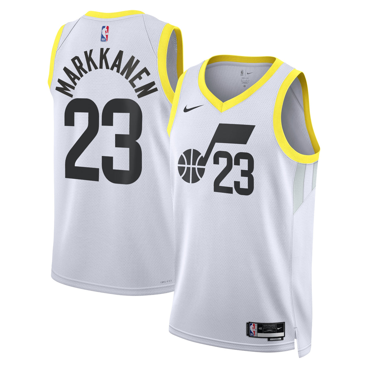 Utah Jazz Association Edition Swingman Jersey - White - Lauri Markkanen - Unisex