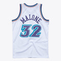 Utah Jazz Karl Malone 1996 Hardwood Classics Swingman Jersey - White - Mens