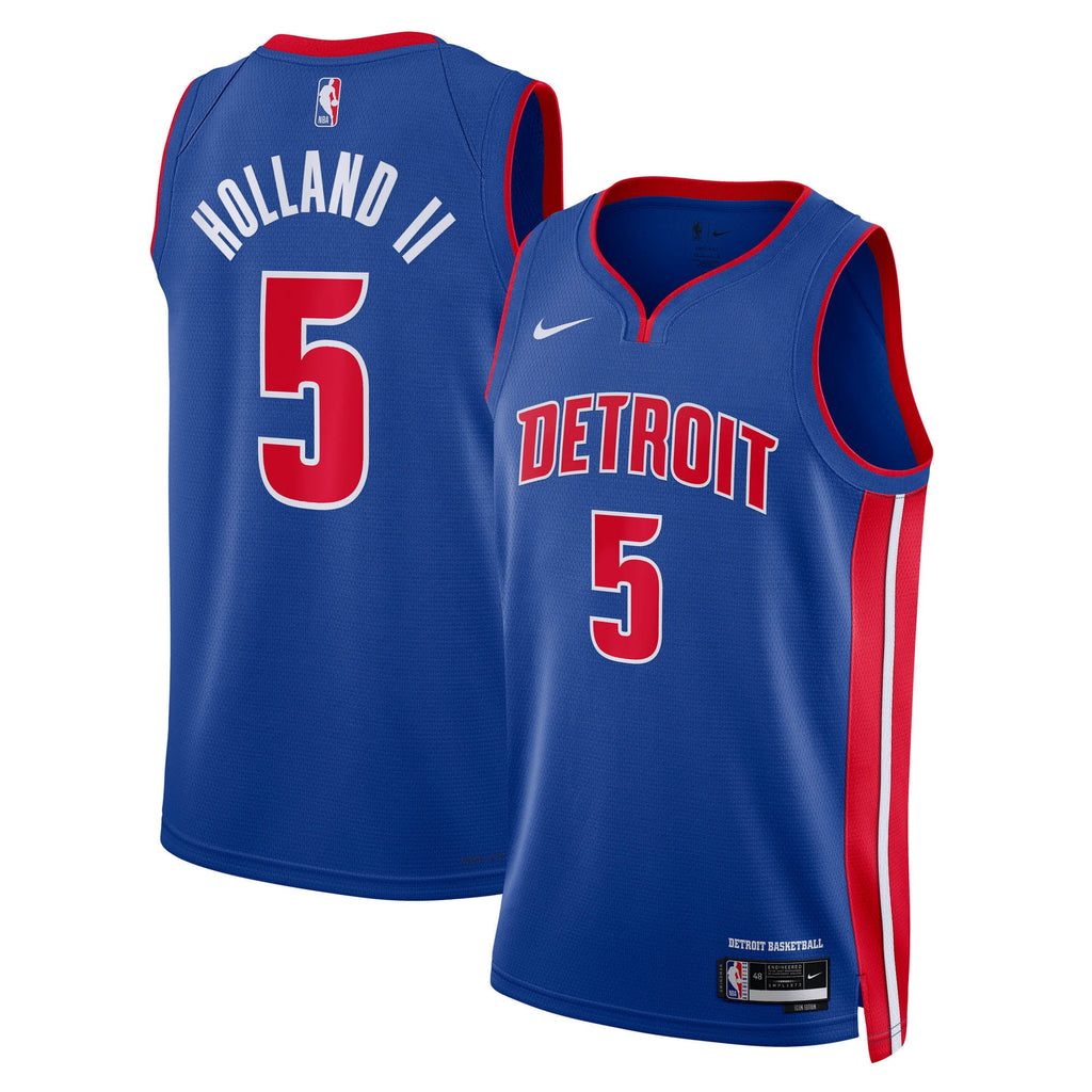 Detroit Pistons Icon Swingman Jersey NBA 2024 Draft First Round Pick - Blue - Ron Holland II - Unisex
