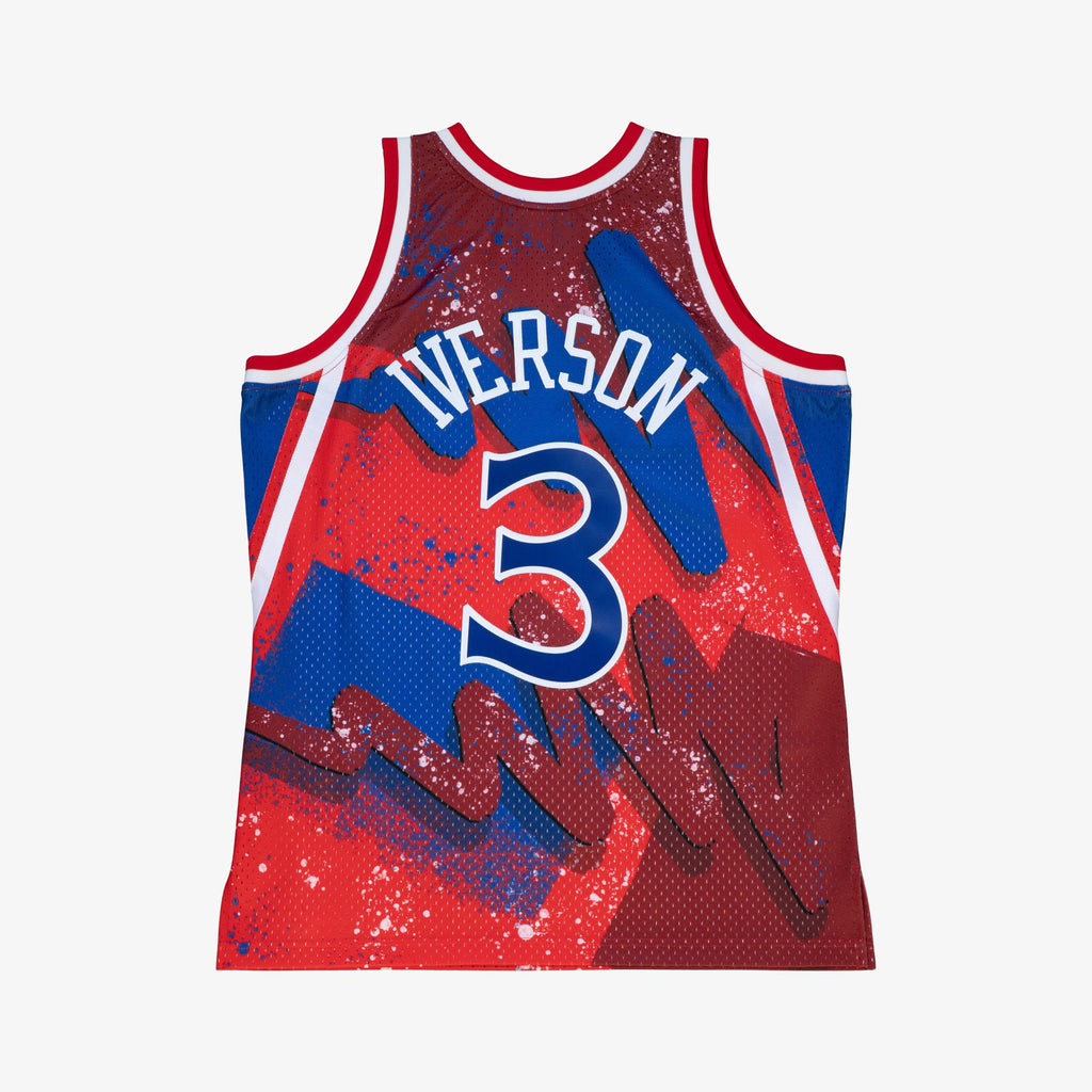 Philadelphia 76ers Allen Iverson 1996 Hyper Hoops Swingman Jersey - Scarlet