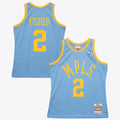 Los Angeles Lakers Derek Fisher 2001 Swingman Authentic Jersey - Columbia Blue
