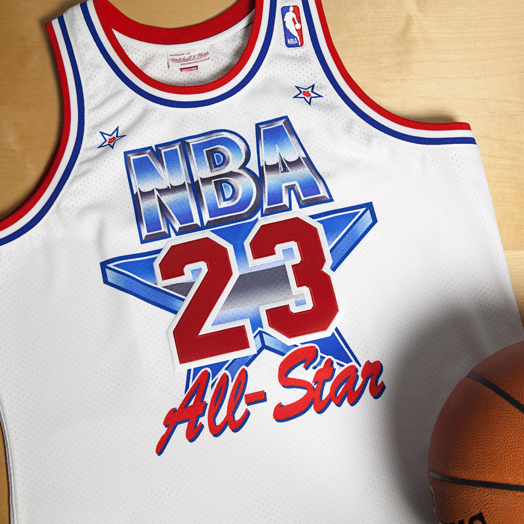NBA All-Star East Michael Jordan 1991 Authentic Jersey - White - Mens