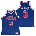 Philadelphia 76ers Allen Iverson 1997 Hardwood Classics Alternate Swingman Jersey - Blue - Mens