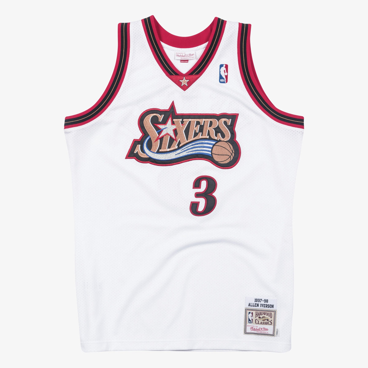 Philadelphia 76ers Allen Iverson 1997 Authentic Jersey - White