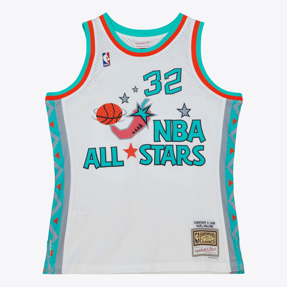 NBA Karl Malone 1996 All-Star Swingman Authentic Jersey - White
