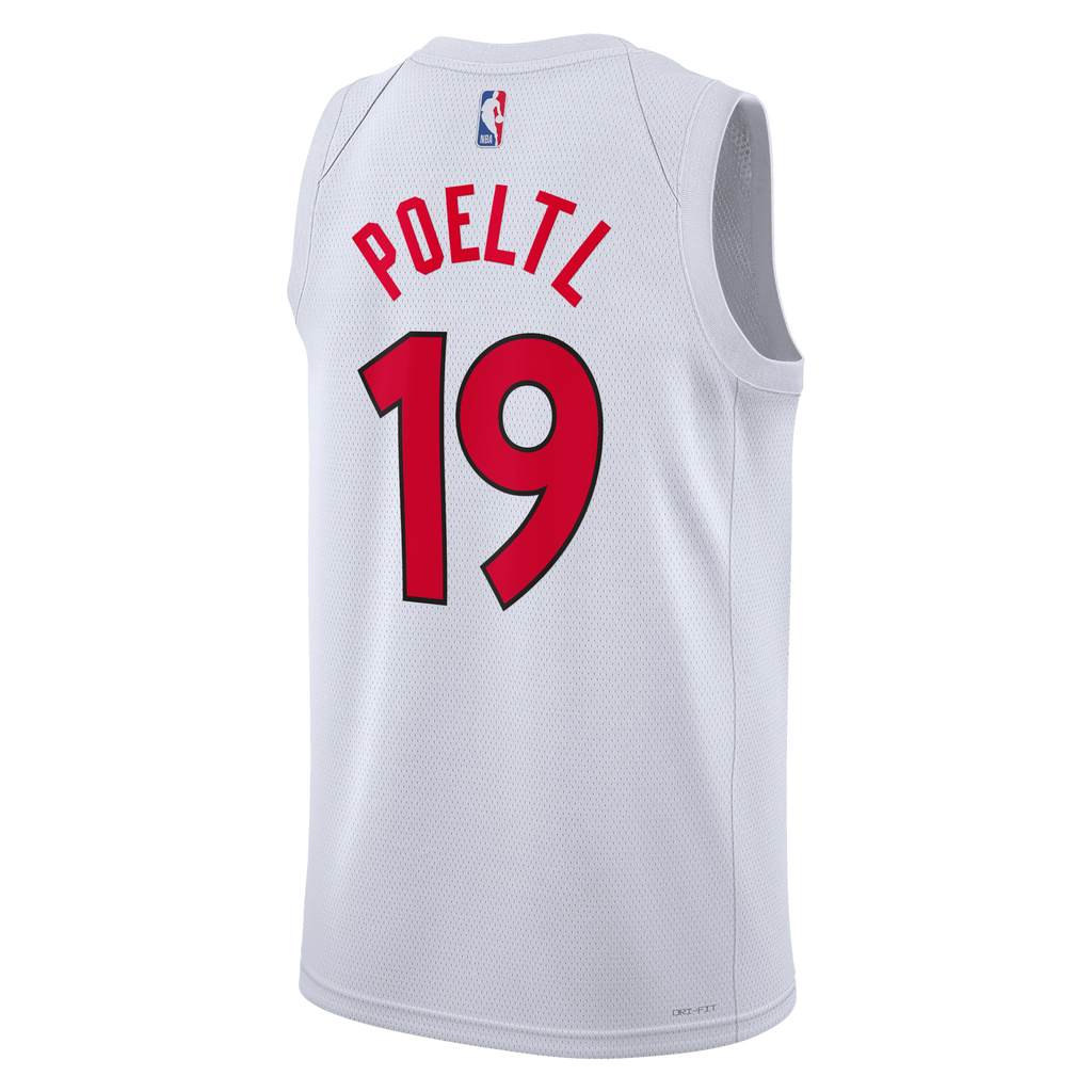 Toronto Raptors Association Edition Swingman Jersey - White - Jakob Poeltl - Unisex