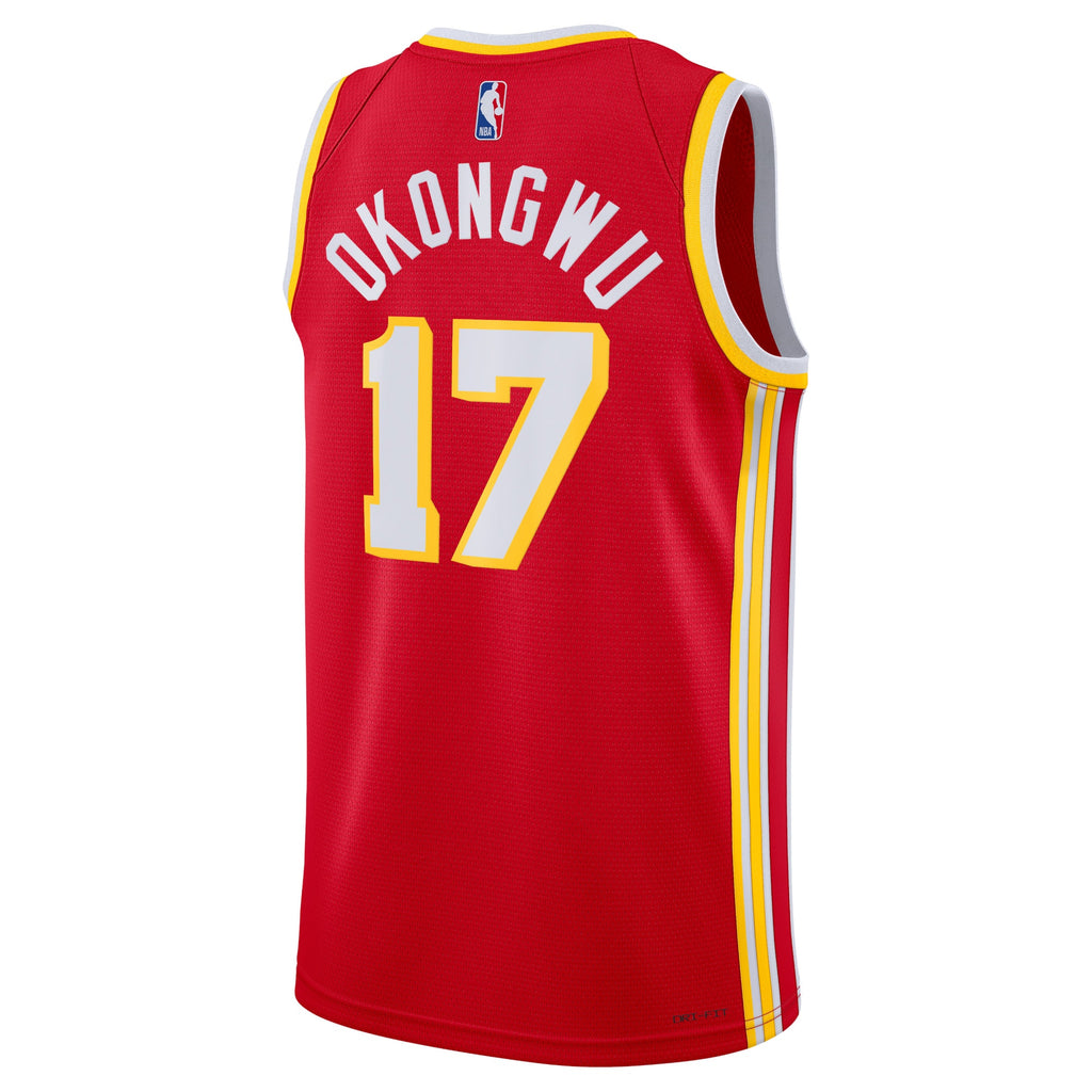 Atlanta Hawks Icon Edition Swingman Jersey - Red - Onyeka Okongwu - Unisex