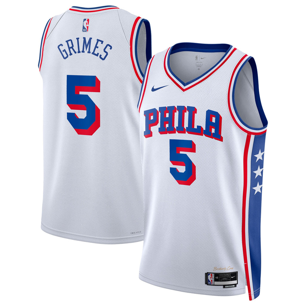 Philadelphia 76ers Association Edition Swingman Jersey - White - Quentin Grimes - Unisex