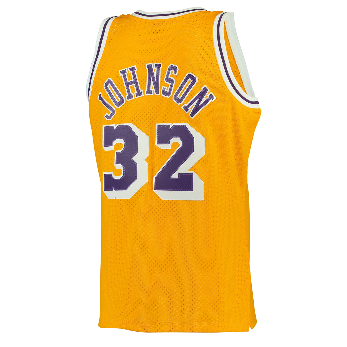 Men's Magic Johnson Gold Los Angeles Lakers 1984-85 Hardwood Classics Swingman Jersey