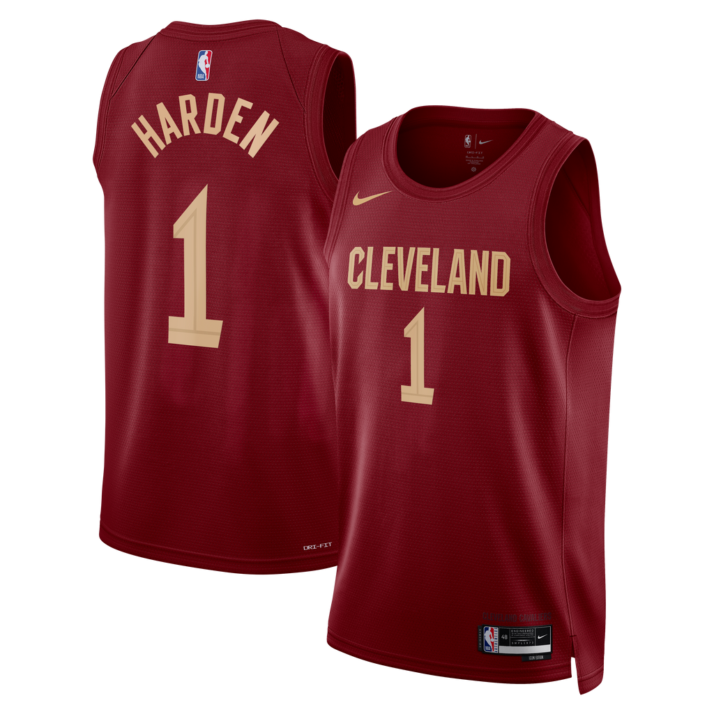 Cleveland Cavaliers Icon Edition Swingman Jersey - Wine - James Harden - Unisex