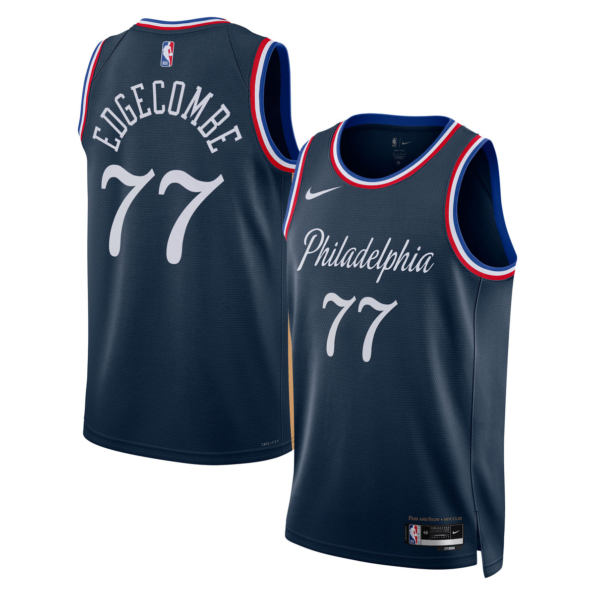 Philadelphia 76ers 2025/26 City Edition Swingman Jersey - Navy - VJ Edgecombe - Unisex