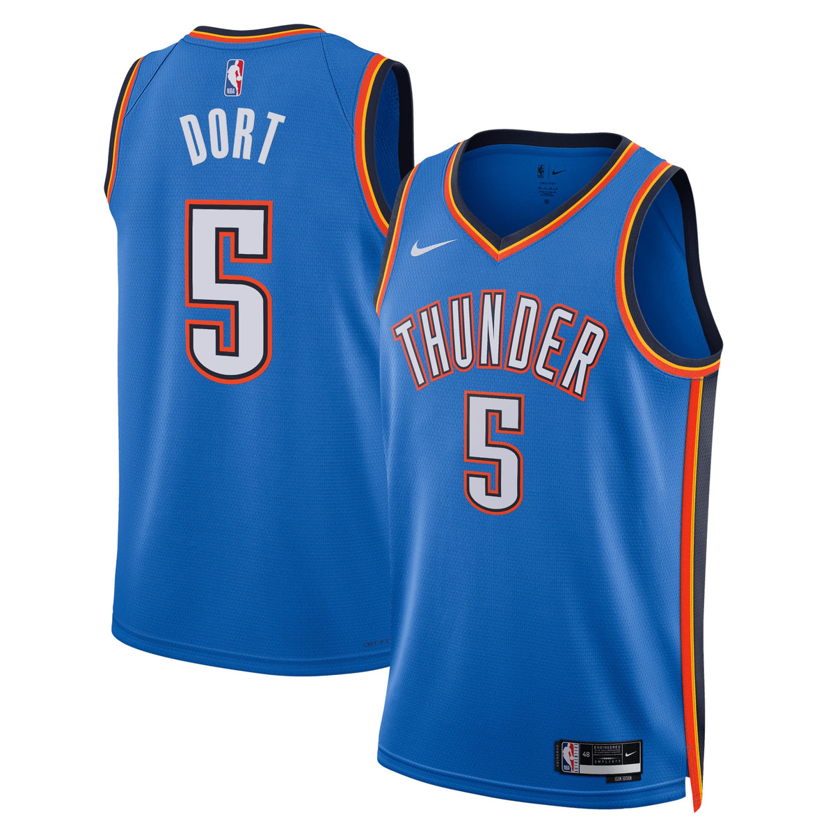 Oklahoma City Thunder Icon Edition Swingman Jersey - Blue - Luguentz Dort - Unisex