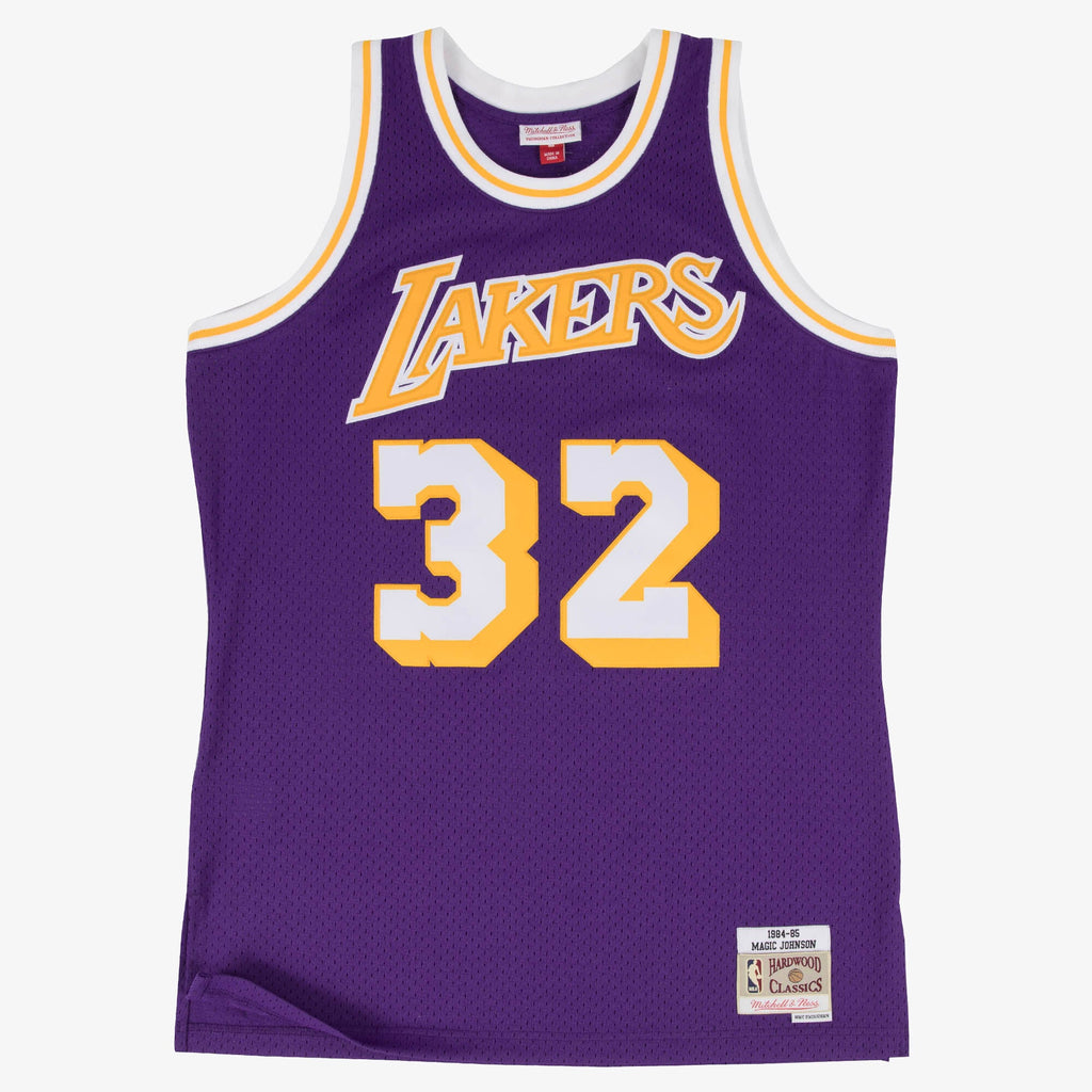 Los Angeles Lakers Swingman Jersey Road Magic Johnson 1984-85