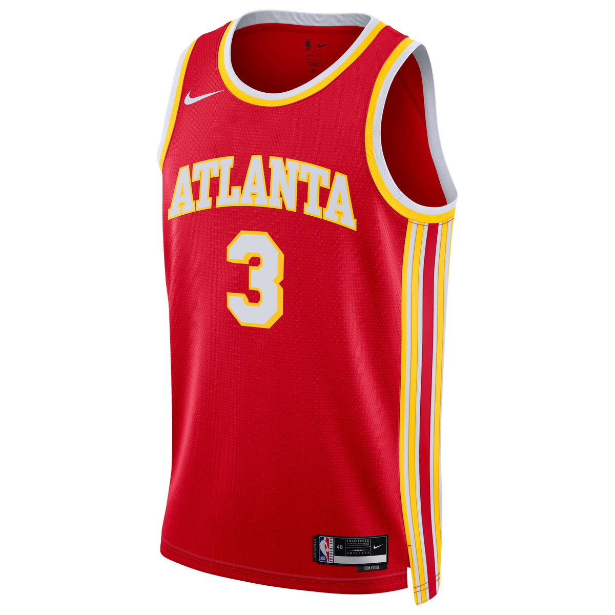Atlanta Hawks Icon Edition Swingman Jersey - Red - CJ McCollum - Unisex