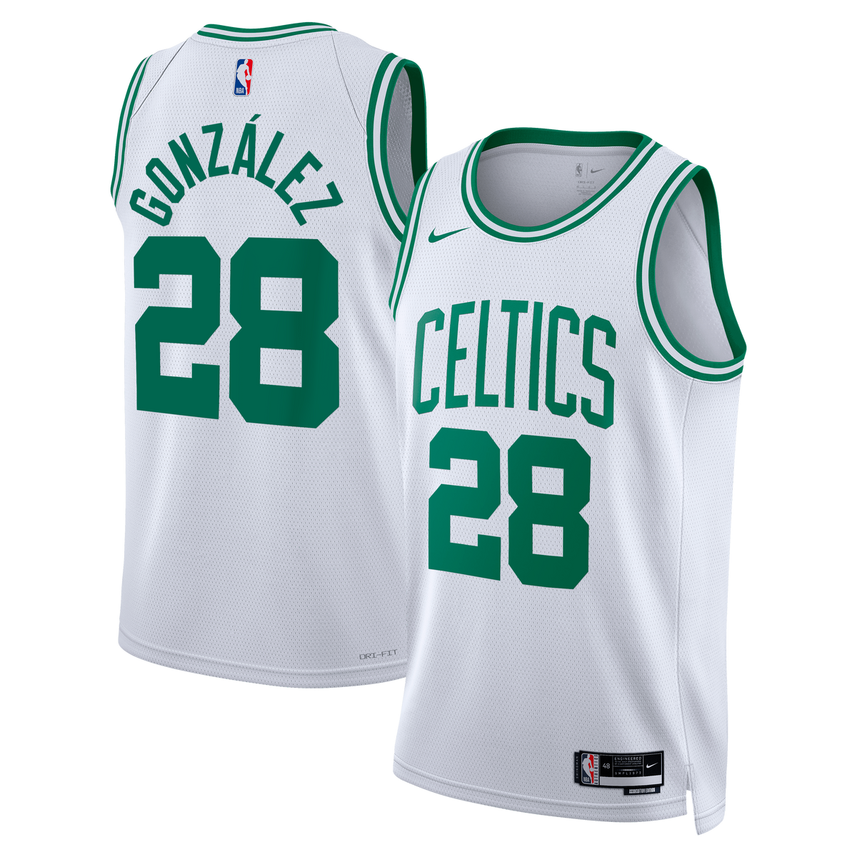 Boston Celtics Association Edition Swingman Jersey - White - Hugo González - Unisex