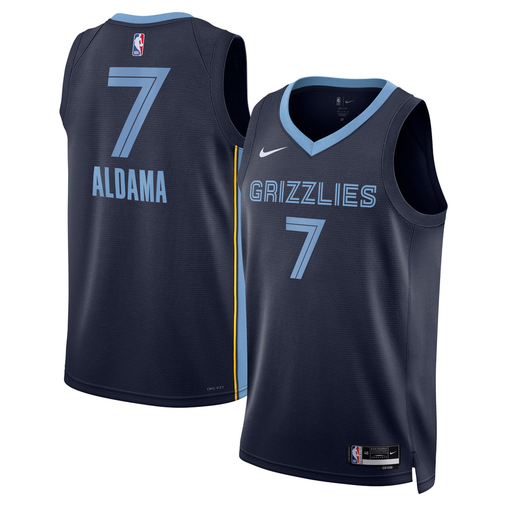Memphis Grizzlies Icon Edition Swingman Jersey - Navy - Santi Aldama - Unisex