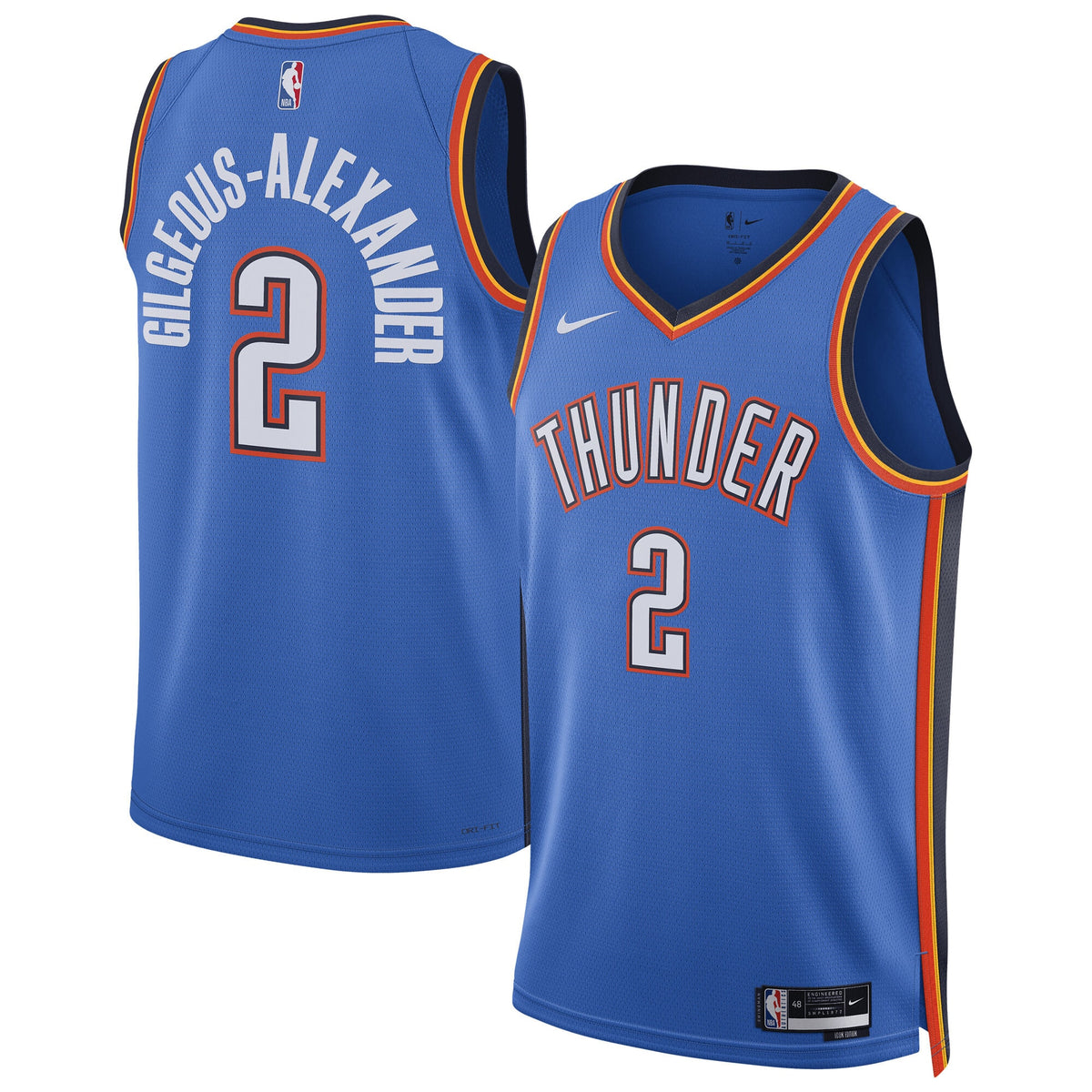 Oklahoma City Thunder Replica Icon Swingman Jersey - Gilgeous-Alexander - Unisex