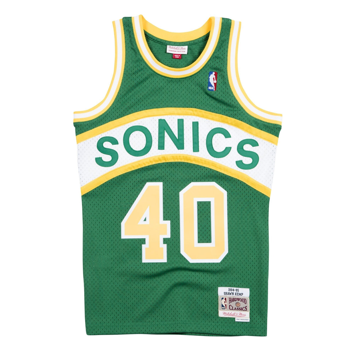 Seattle Supersonics Shawn Kemp Hardwood Classics Road Swingman Jersey - Mens