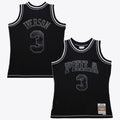 Philadelphia 76ers Allen Iverson 1996 Contrast 2K Swingman Jersey - Black